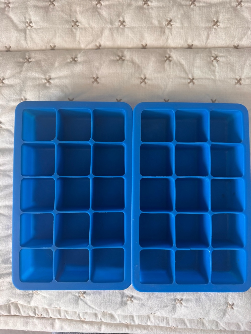 Blue Silicone Ice Cube Tray - 2 Pack